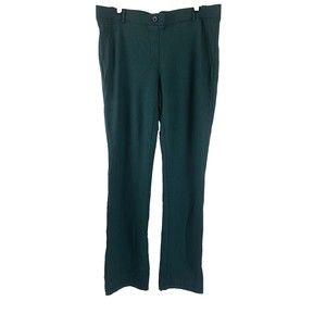 Betabrand Two Pocket Dress Pants Bootcut Green Pull On Stretch Womens XXL Long